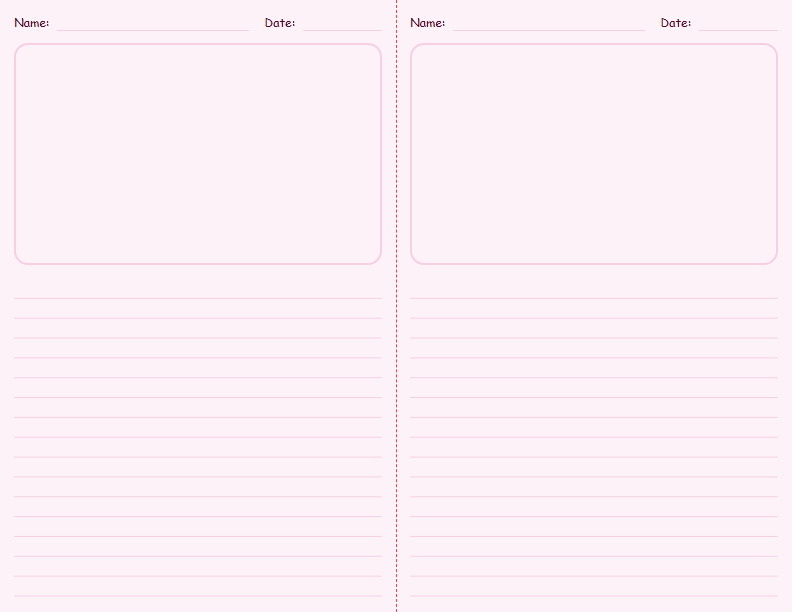 Draw-and-Write Paper (2 Per Page) — printable classroom template preview